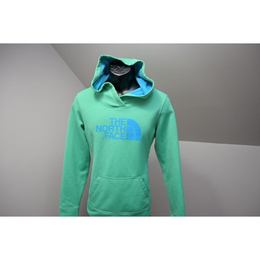 The North Face Fleece Hoodie Jacket Pull Over Green Performance Womens Sz Large